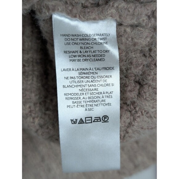 Maeve Anthropologie Sweater Womens XS Beige Cowl Turtleneck Chunky Knit Pullover - Picture 4 of 7